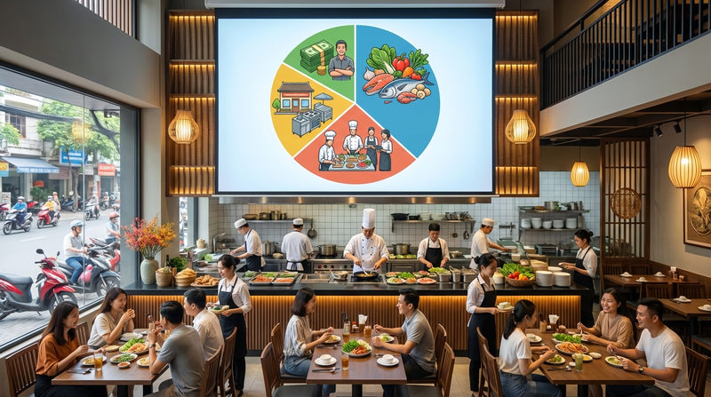 Cấu trúc chi phí lý tưởng: Tỷ lệ vàng cho một quán ăn sống khỏe