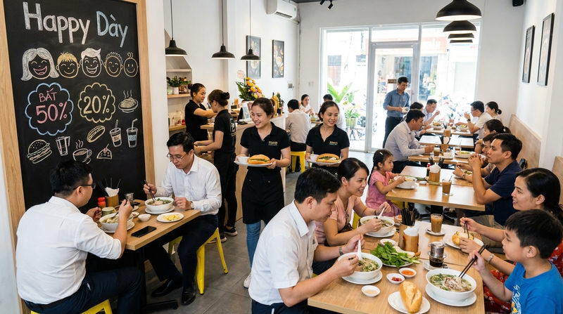 Chương Trình Happy Day Thứ Hai: Ưu Đãi Ăn Uống Không Thể Bỏ Lỡ