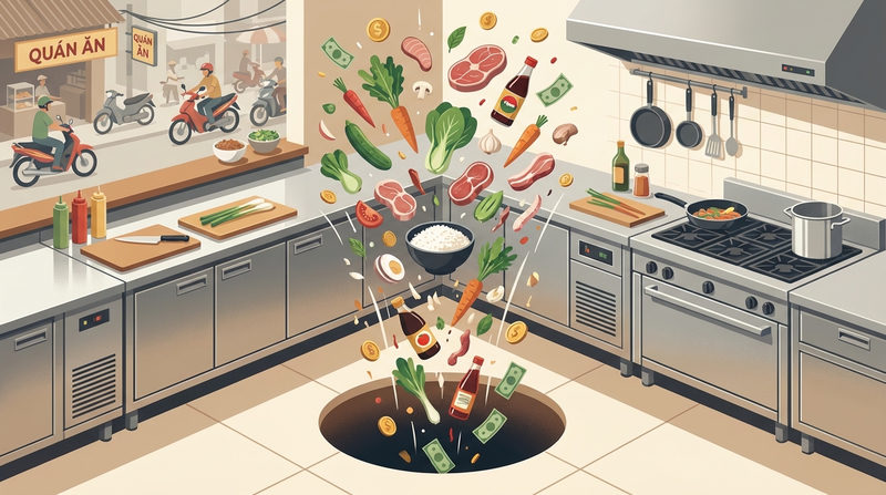 Vì sao quán ăn không có lời? Hiểm họa từ thất thoát nguyên liệu