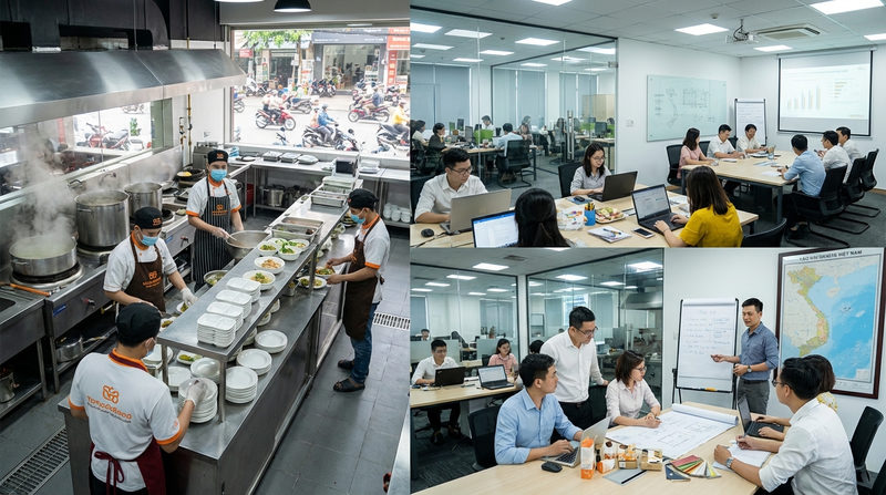 3 Khối phòng ban cốt lõi trong sơ đồ tổ chức chuỗi F&B chuyên nghiệp