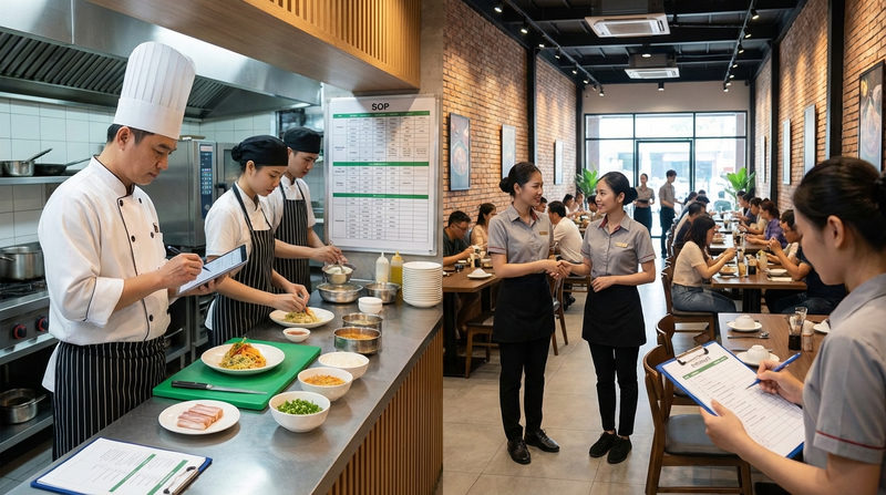 Chuẩn hóa quy trình vận hành (SOP) - Xương sống của chuỗi F&B