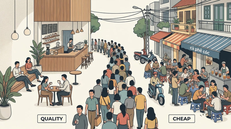 Giải mã lý do: Tại sao quán chất lượng tốt hơn nhưng khách vẫn chọn quán rẻ?