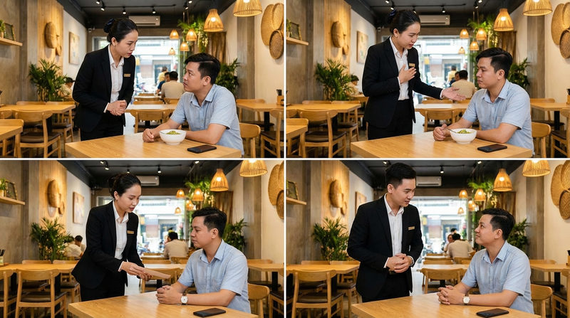 Quy trình 4 bước xử lý tinh tế khi khách hàng không hài lòng về món ăn