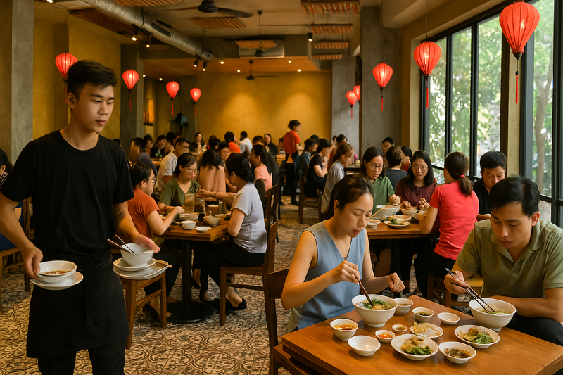 Chiến thuật tối ưu hóa vòng quay bàn: Tận dụng từng mét vuông giờ cao điểm