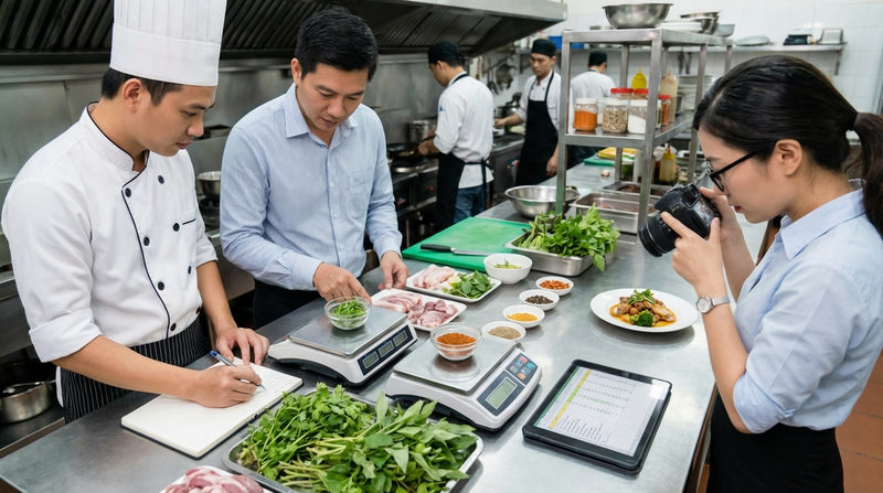 Quy trình xây dựng bảng định mức nguyên liệu (Standard Recipe) chuyên nghiệp