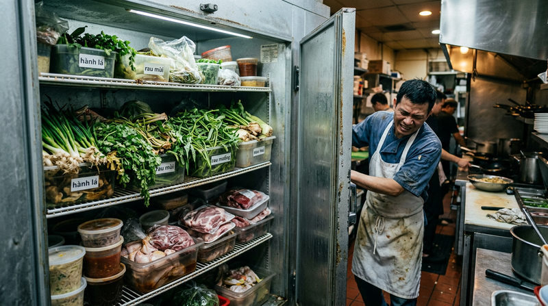 Áp lực bóp nghẹt dòng tiền: Chi phí nguyên vật liệu (Food Cost) và tồn kho