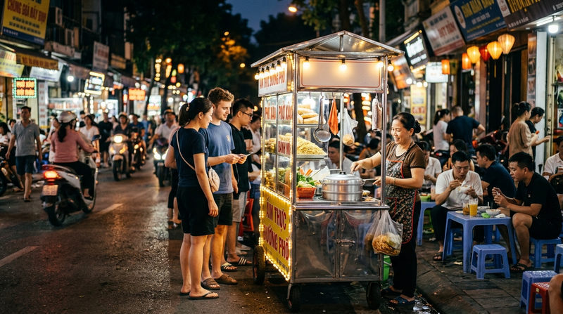 Mô hình xe đẩy đồ ăn Mô hình xe đẩy đồ ăn