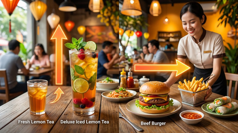 Nghệ thuật Upselling tại bàn