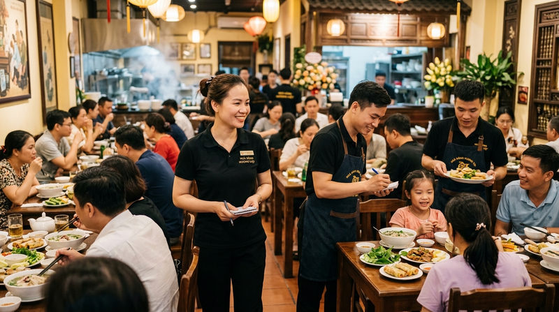 quản lý ca làm việc trong nhà hàng