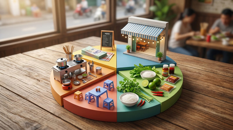 mở quán ăn nhỏ dưới 50 triệu