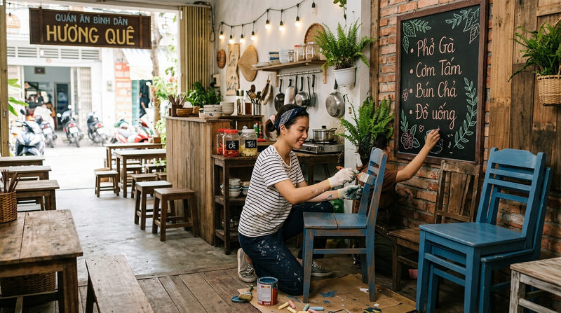 mở quán ăn nhỏ dưới 50 triệu