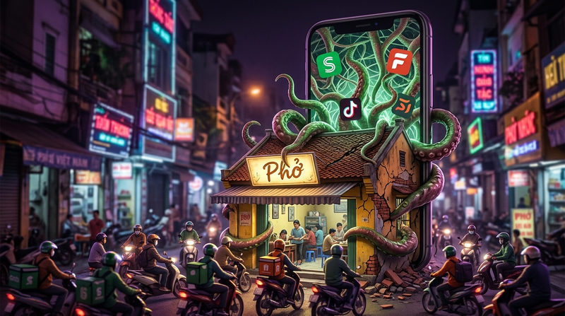 Cạm bẫy mặt bằng và 'Quyền lực' của các App giao đồ ăn