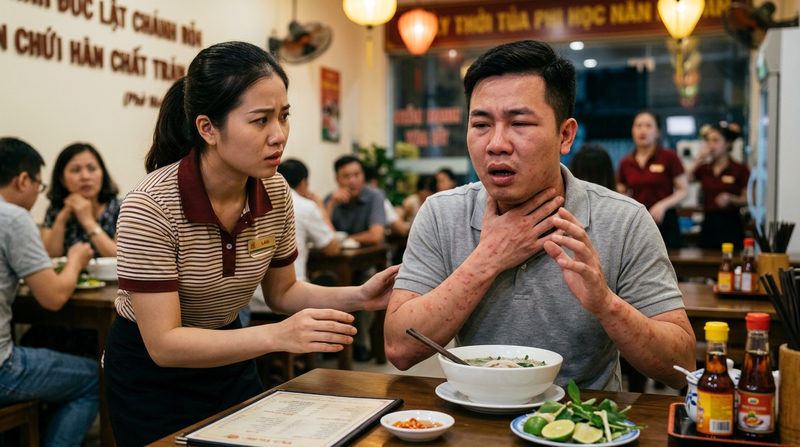 Dấu hiệu nhận biết khách hàng bị dị ứng thức ăn