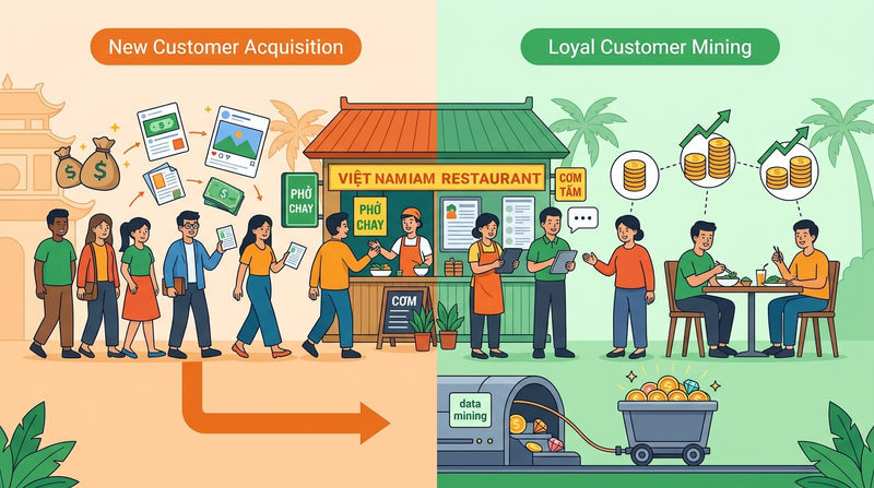 Khai thác data khách hàng cũ cho quán ăn: Vì sao đây là 'mỏ vàng'?