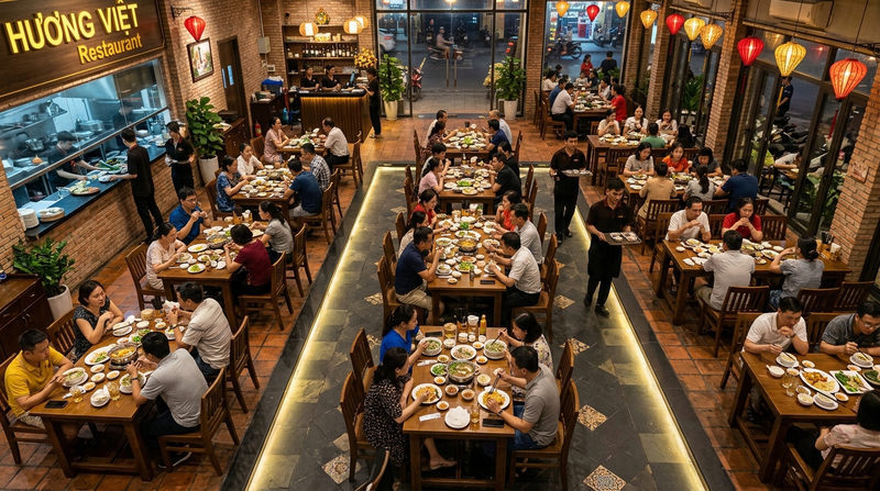 Tầm quan trọng của cách sắp xếp bàn ghế trong Nhà hàng