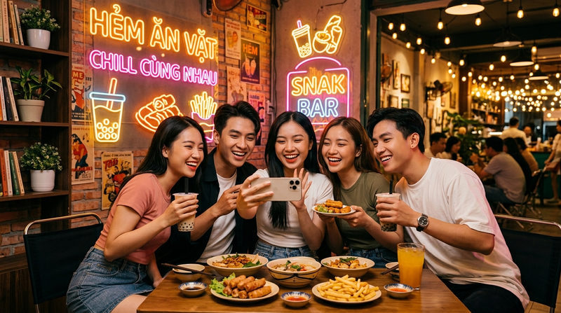 Tầm quan trọng của việc đầu tư không gian quán ăn vặt