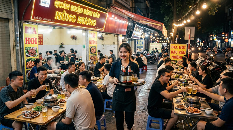 Tiềm năng và rủi ro của mô hình quán nhậu bình dân