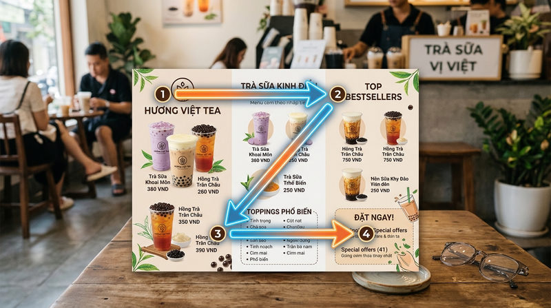 5 Nguyên tắc vàng khi thiết kế thực đơn quán trà sữa