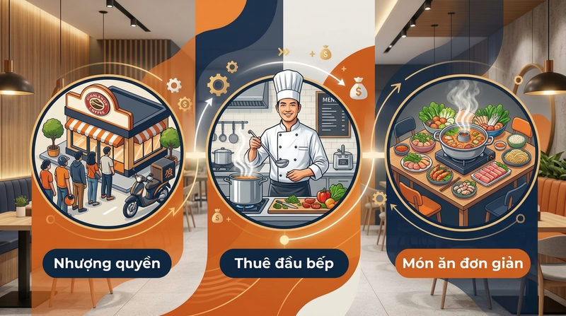 Các mô hình kinh doanh F&B phù hợp khi mở quán ăn không cần biết nấu