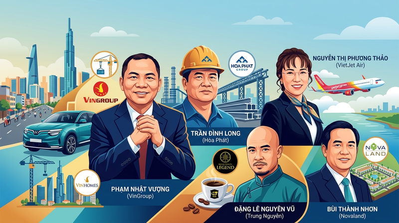 Chân dung những tỷ phú và doanh nhân thành đạt bậc nhất Việt Nam