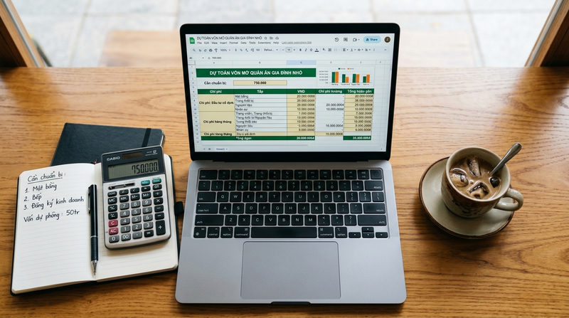 Chi tiết: Mở quán ăn gia đình nhỏ cần bao nhiêu vốn?