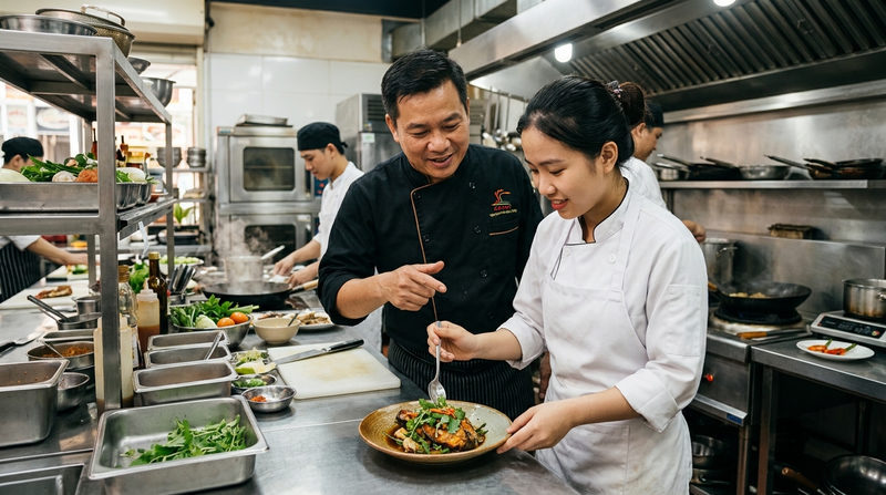 Không có bằng đại học, mở nhà hàng cần học những gì qua trường nghề?