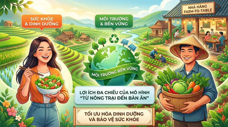 Lợi ích đa chiều của mô hình 'Từ nông trại đến bàn ăn'