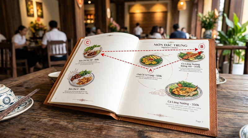 Tâm lý học thiết kế menu: Nghệ thuật điều hướng khách hàng