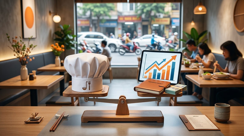 Bài toán khởi nghiệp F&B: Nên đi lên từ nghề bếp hay tư duy quản lý?