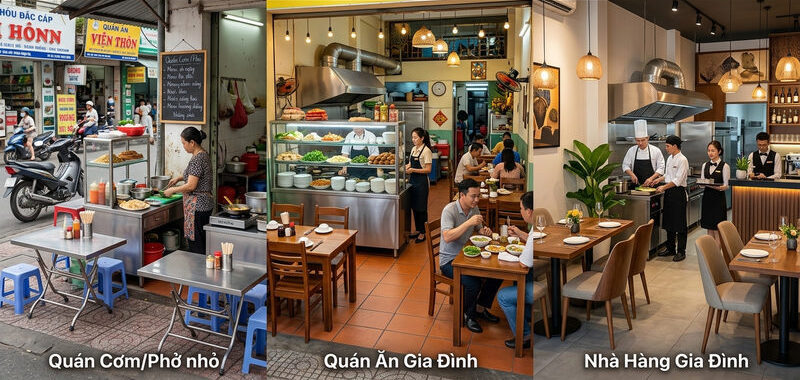 Bảng dự toán chi phí mở quán ăn theo từng mức ngân sách