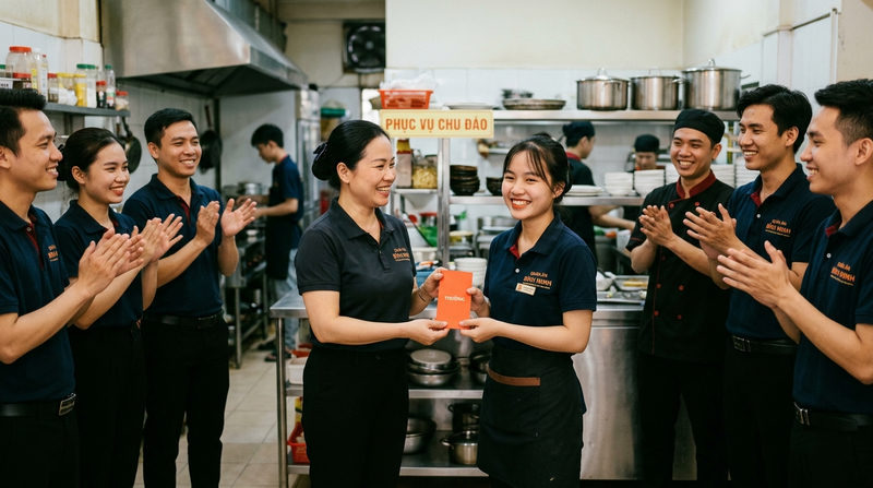 Cách tạo động lực cho nhân viên quán ăn bằng chính sách tài chính