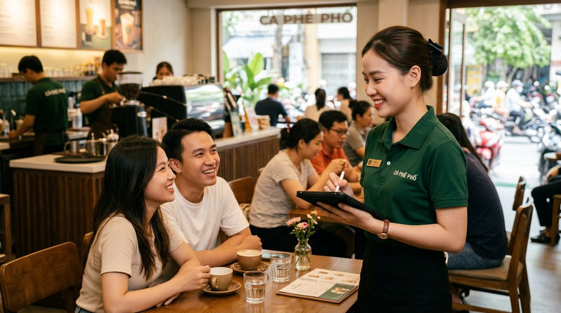 Checklist công việc trong ca (Mid Shift): Các bước phục vụ khách hàng