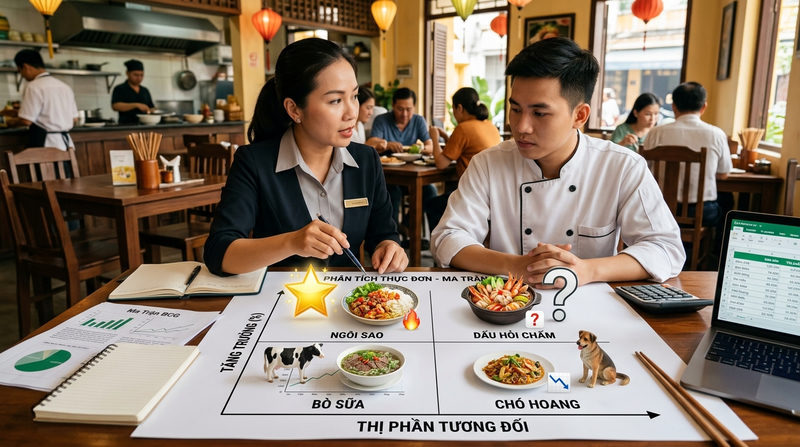 Phân loại 4 nhóm món ăn trong Ma trận Boston