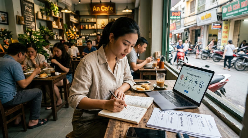 Quy trình 5 bước thiết kế bảng câu hỏi khảo sát nhu cầu ăn uống