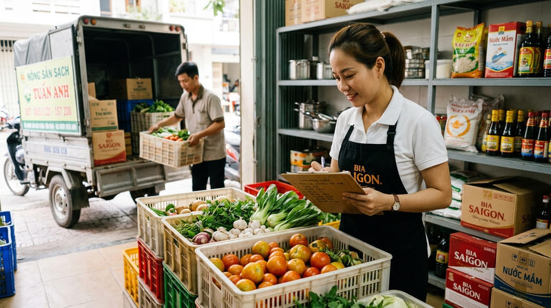Thiết lập quy trình quản lý kho nhà hàng: Nhập - Xuất - Tồn