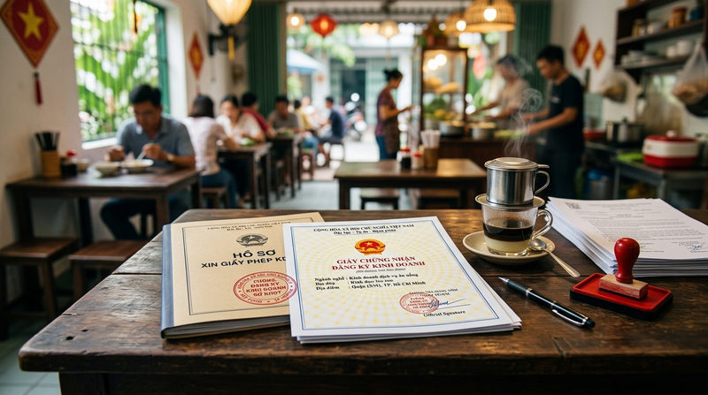 Thủ tục mở quán ăn nhỏ: Các giấy tờ pháp lý bắt buộc
