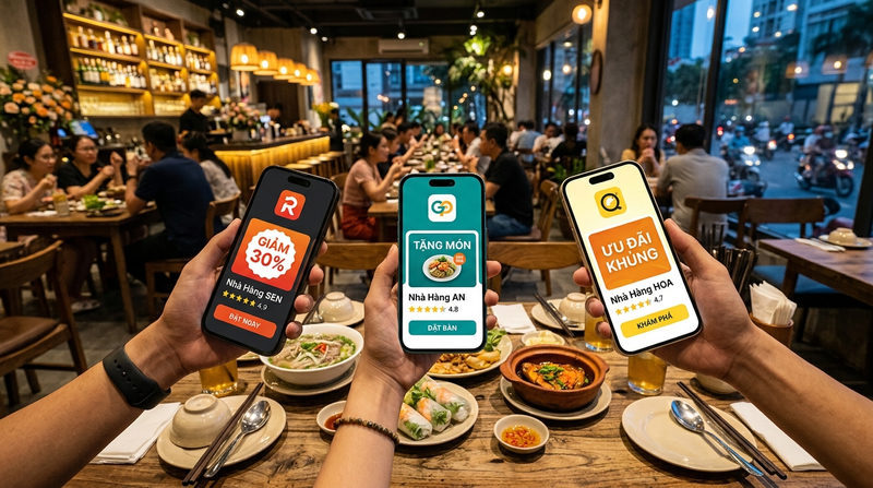 Top các ứng dụng đặt bàn trước nhà hàng tốt nhất 2026