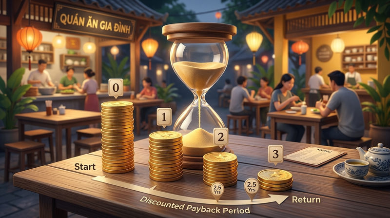 Xác Định Thời Gian Hoàn Vốn Có Chiết Khấu (Discounted PP)