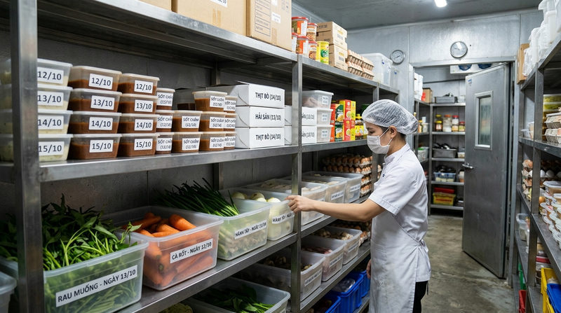 Áp dụng nguyên tắc FIFO trong lưu trữ và bảo quản