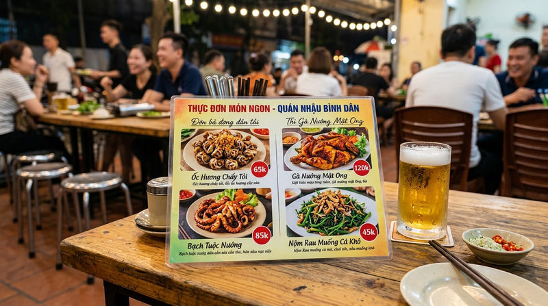 Bí quyết xây dựng thực đơn quán nhậu bình dân tối ưu lợi nhuận