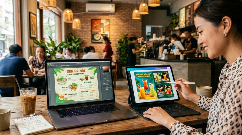 Các công cụ và phần mềm hỗ trợ làm menu ấn tượng