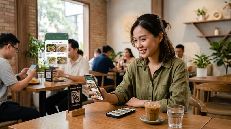 Các loại menu công nghệ: Cập nhật xu hướng F&B năm 2026