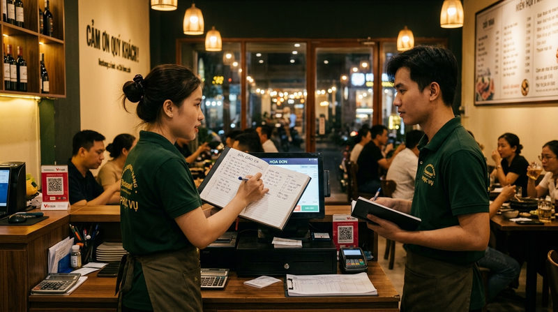 Checklist công việc cuối ca (Closing Shift) và bàn giao