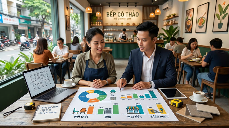 Chi phí sửa chữa quán ăn trọn gói là bao nhiêu? Bảng giá 2026