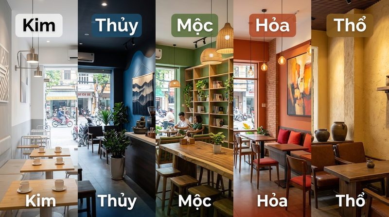 Chọn màu sơn quán cafe theo phong thủy bản mệnh chủ quán