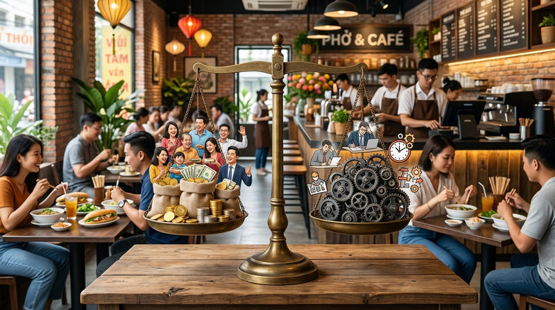 Đánh giá ưu điểm và rủi ro khi kinh doanh nhà hàng đa mô hình