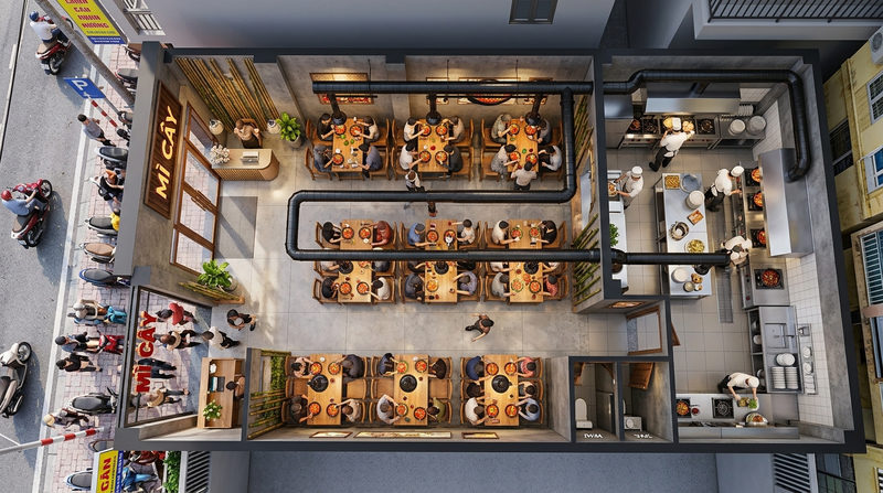 Kinh nghiệm mở quán mì cay: Mặt bằng, Thiết kế và Pháp lý