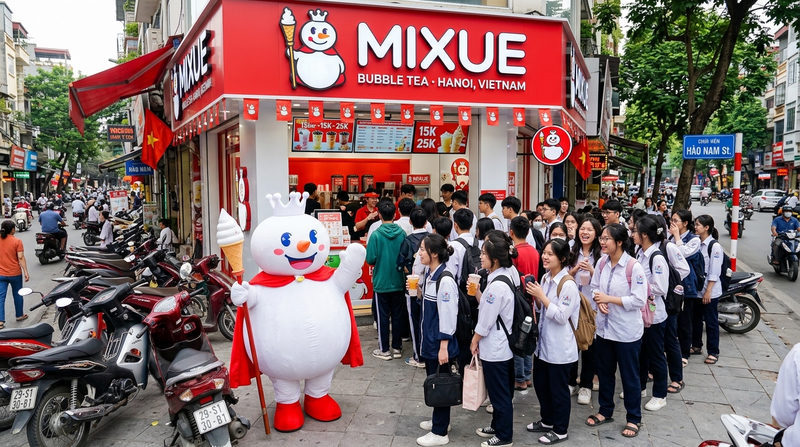 Mixue và các thương hiệu trà sữa giá rẻ 'chân ái' của học sinh, sinh viên