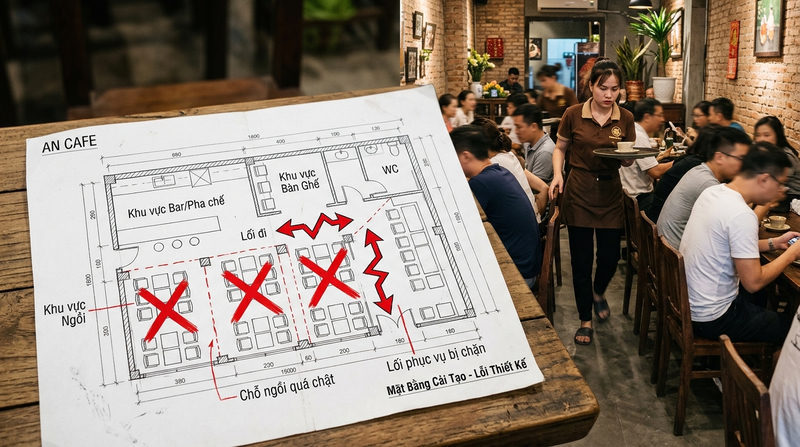 Những lỗi thiết kế quán ăn, cafe làm giảm trải nghiệm khách