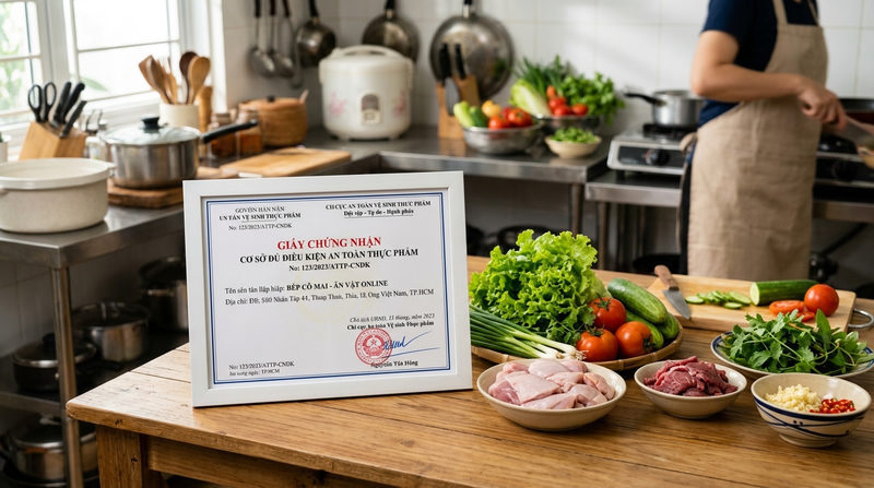 bán đồ ăn tại nhà có cần đăng ký kinh doanh